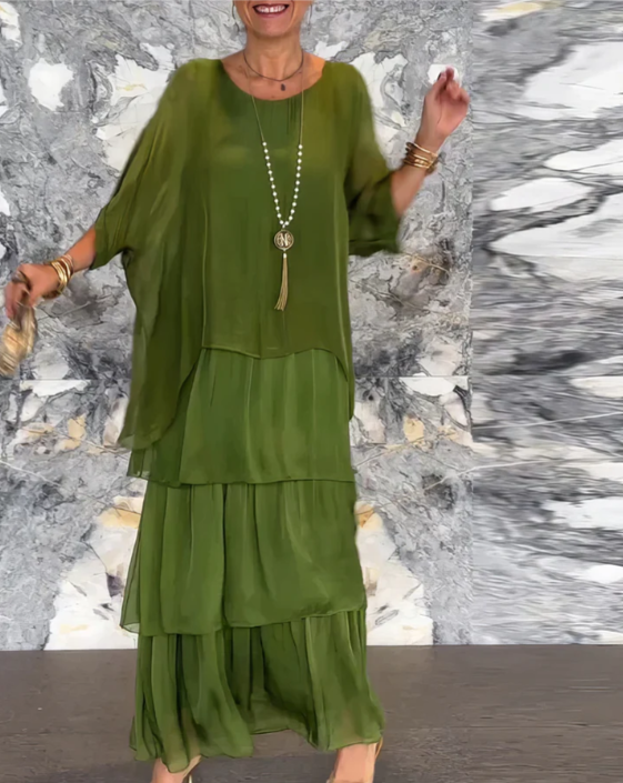 Caroline | Robe Maxi Fluide – Élégance Sans Effort